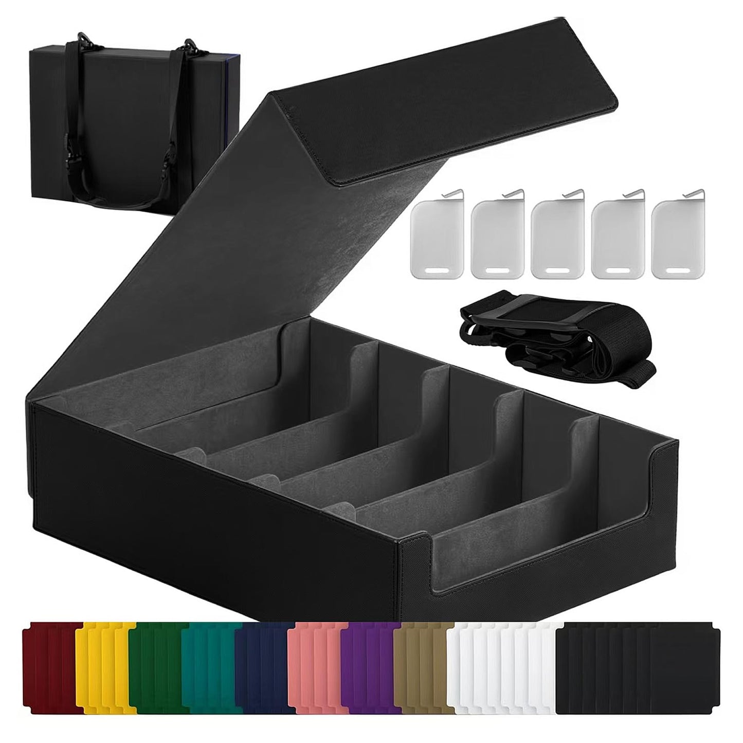 Scimi 3900+ Card Storage Vault — 5-Row Heavy-Duty Carrier, 1800+ Double-Sleeved Cards