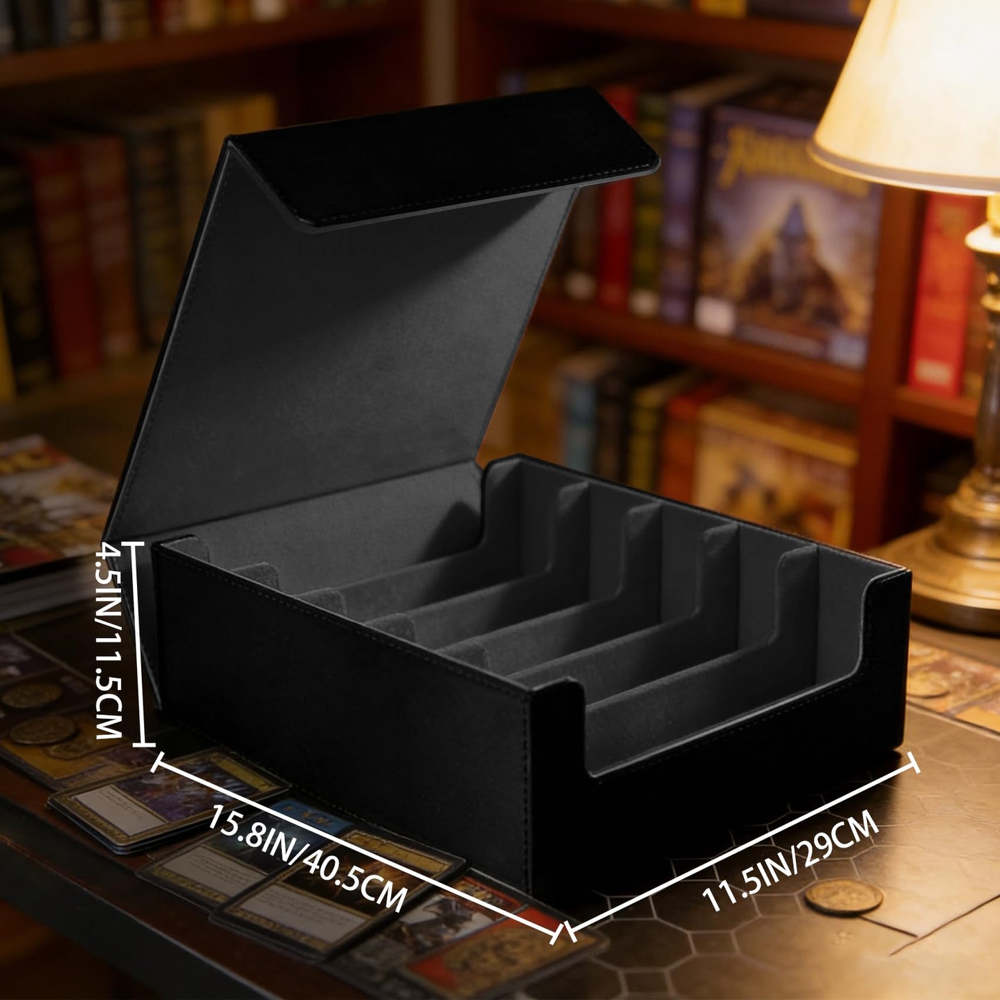 Scimi 3900+ Card Storage Vault — 5-Row Heavy-Duty Carrier, 1800+ Double-Sleeved Cards