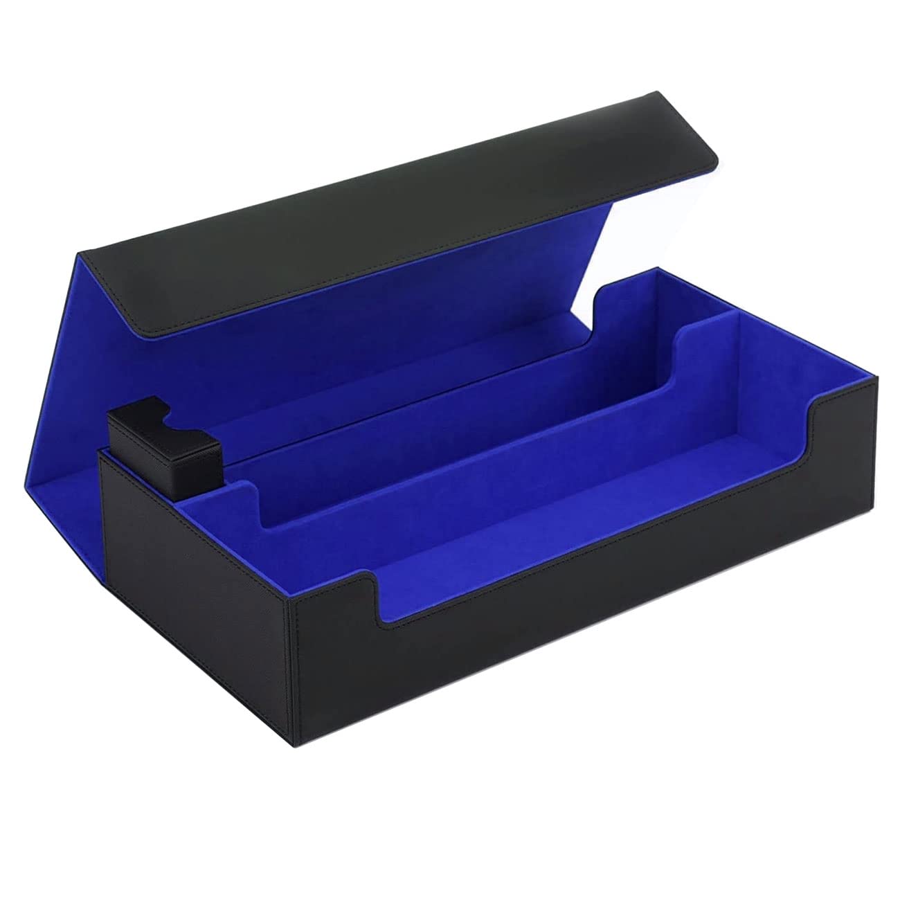 Scimi Premium Trading Card Storage Case – Holds 800+ Sleeved Cards with Magnetic Closure (Black/Blue)