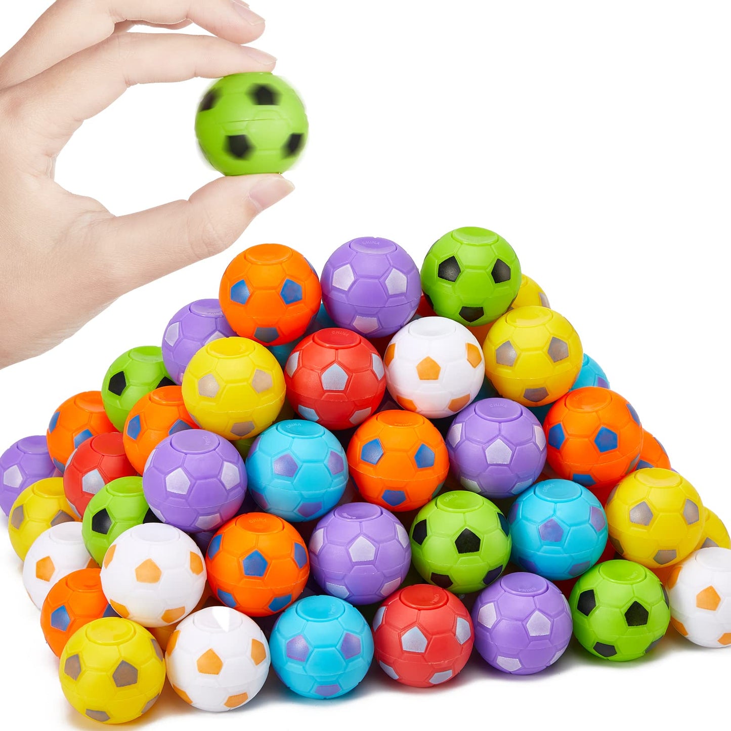 SCIONE 108-Pack Soccer Fidget Spinners – Party Favors & Bulk Toys
