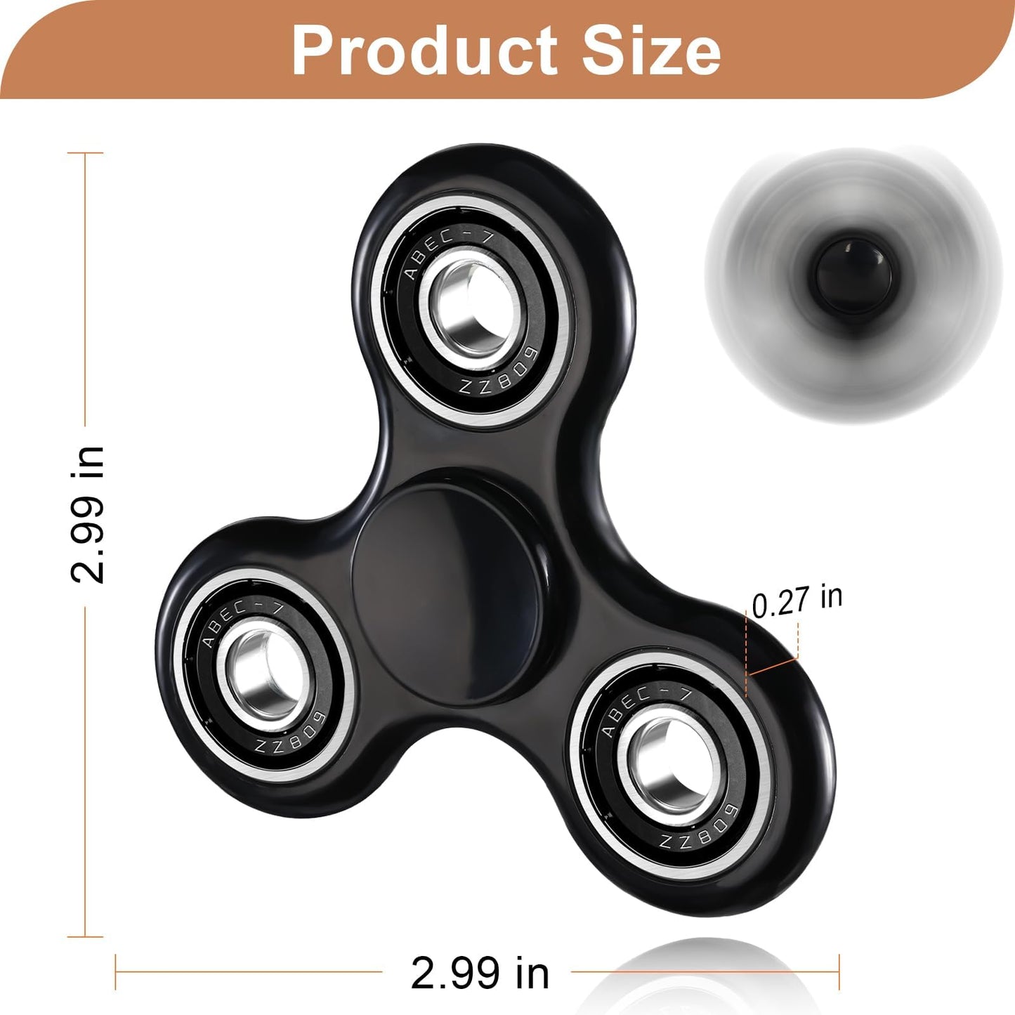 SCIONE Fidget Spinner – Durable 4-Bearing Toy for Focus, Anxiety Relief & Travel