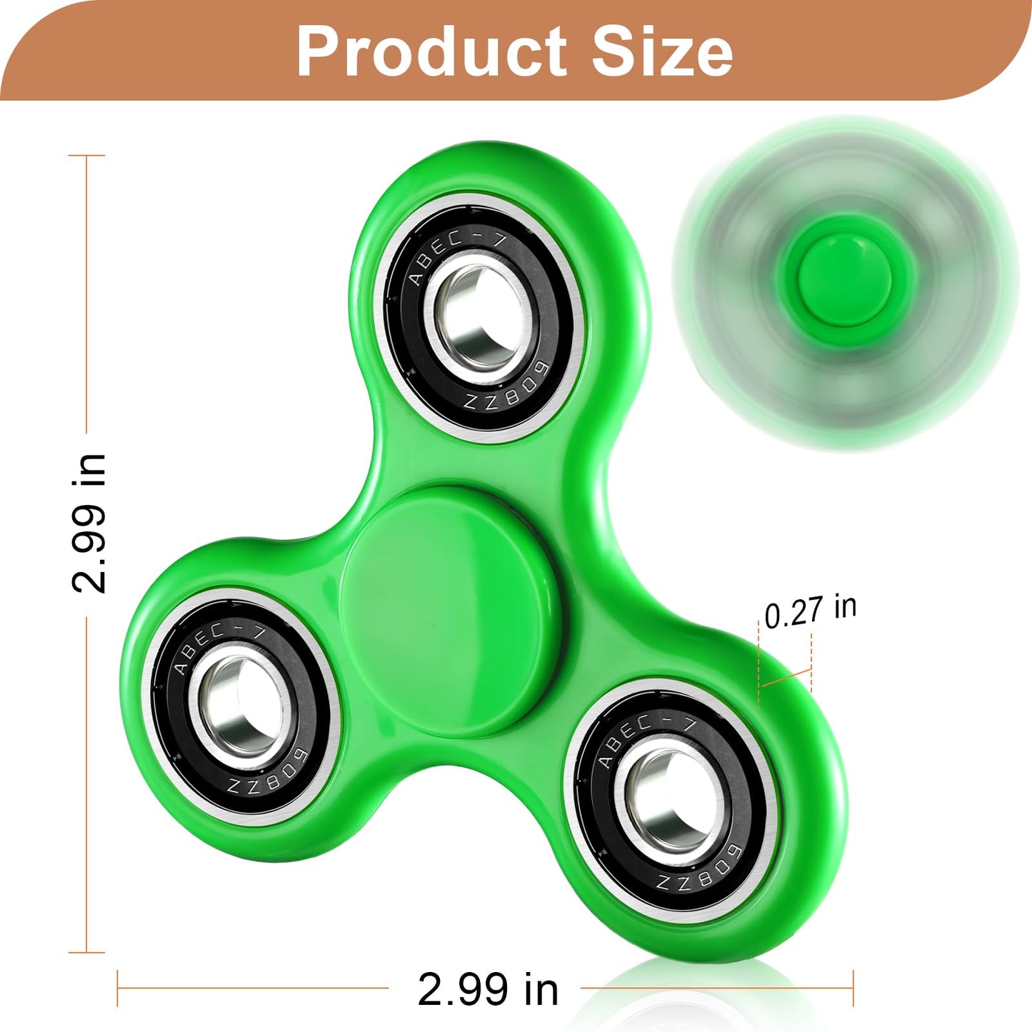 SCIONE Fidget Spinner Toy 1 Pack – Four-Bearing, Pocket-Sized Sensory Fidget for Focus & Stress Relief