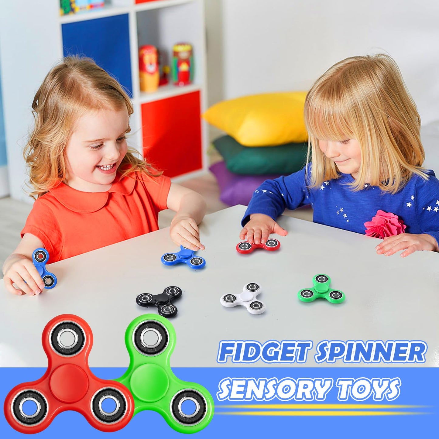 SCIONE Fidget Spinners 5 Pack | Sensory Stress Relief Toys for All Ages