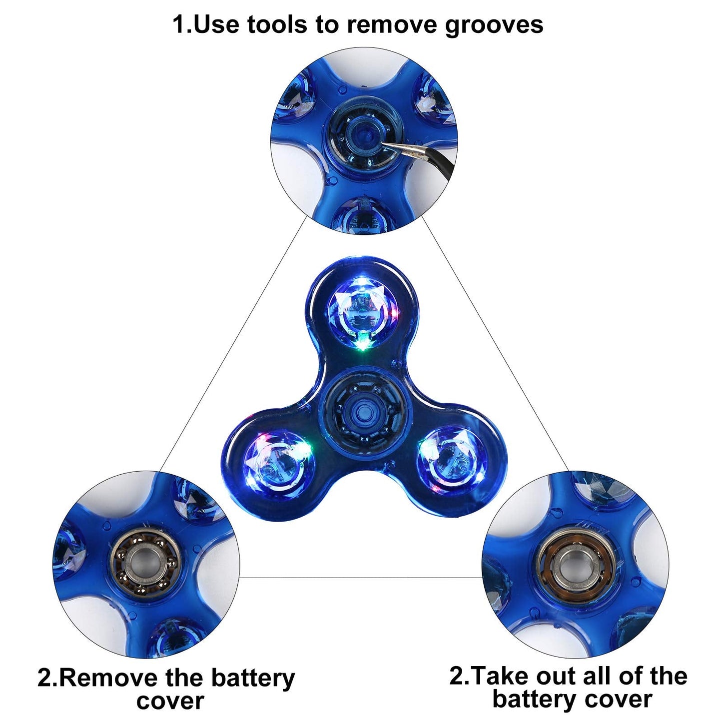 SCIONE LED Fidget Spinner – Glow in the Dark Sensory Toy for Focus, ADHD & Anxiety