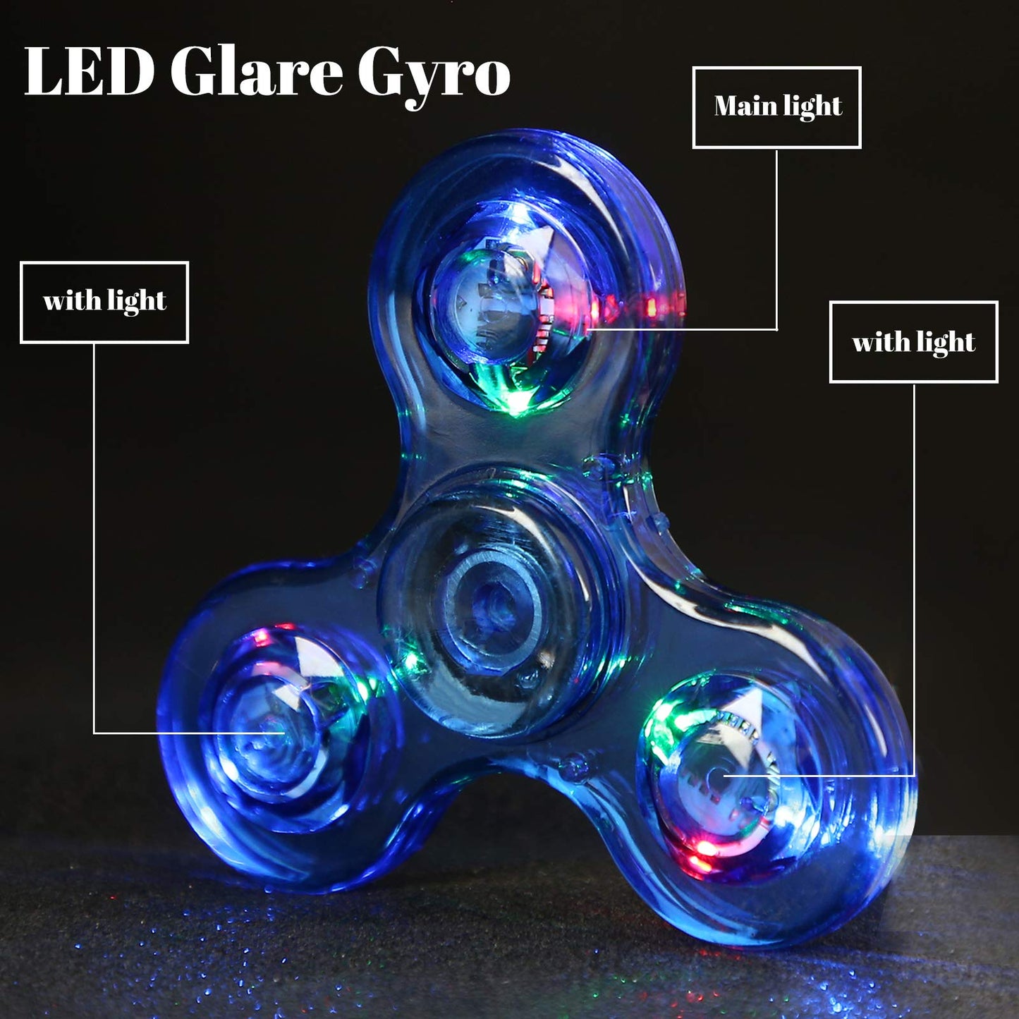 SCIONE LED Fidget Spinner – Glow in the Dark Sensory Toy for Focus, ADHD & Anxiety