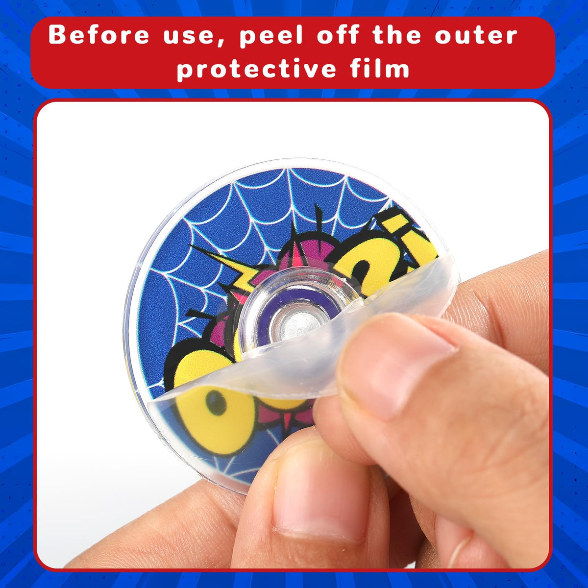 SCIONE 24-Pack Spider Theme Fidget Spinner Toys for Kids | Durable, Colorful Party Favors & Classroom Prizes