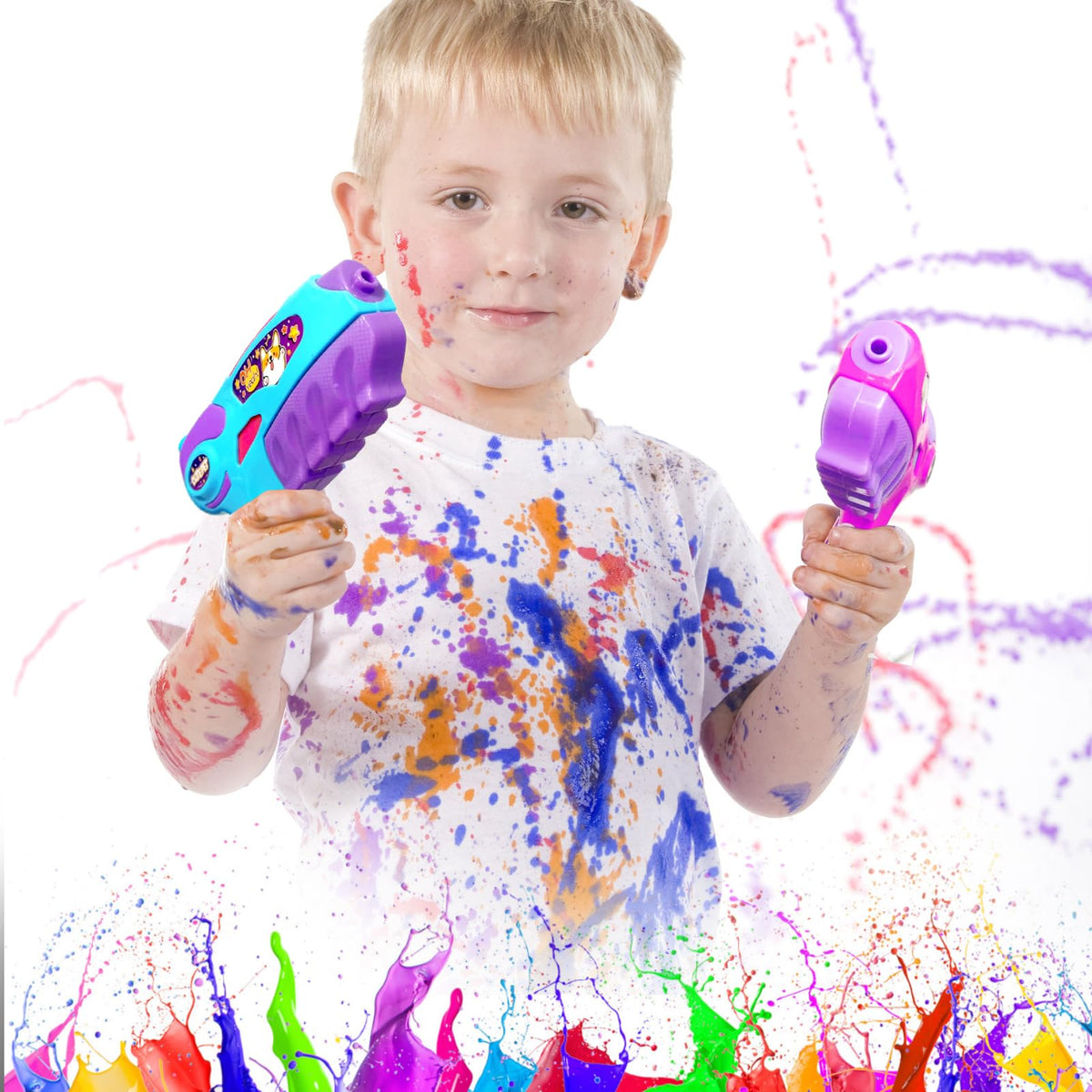 SCKTYZS Water Gun for Girls - 2-Pack Kids Squirter Toys for Pool Beach Bath