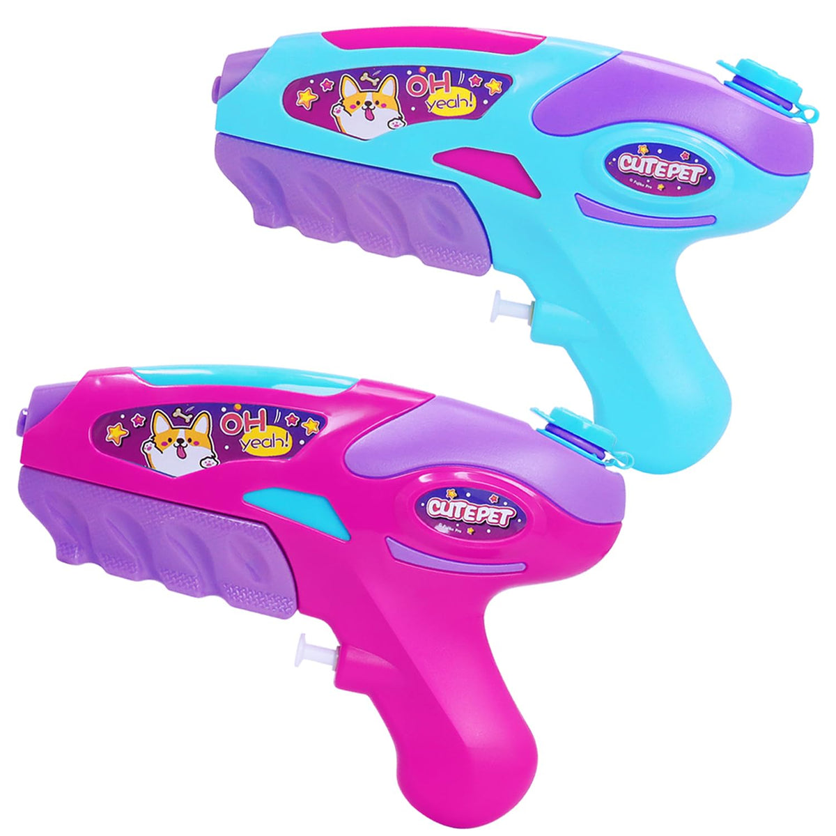 SCKTYZS Water Gun for Girls - 2-Pack Kids Squirter Toys for Pool Beach Bath