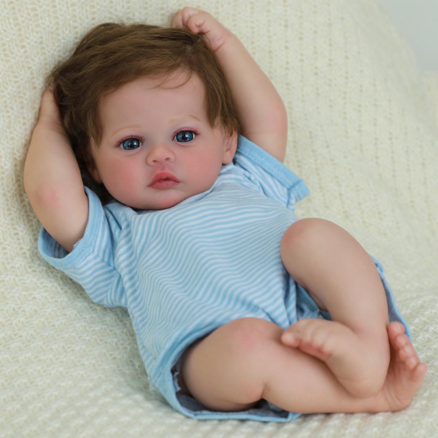SCOM 18-Inch Reborn Baby Doll Boy – Realistic, Weighted, Poseable with Accessories