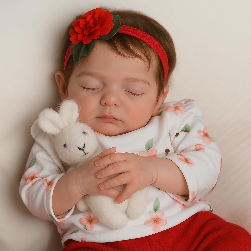 SCOM 20-Inch Realistic Reborn Baby Doll – Lifelike Sleeping Girl with Gift Set