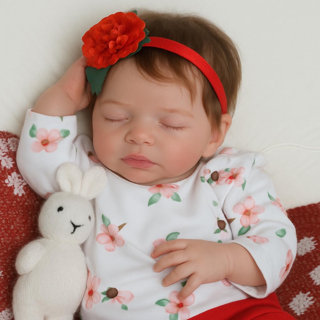 SCOM 20-Inch Realistic Reborn Baby Doll – Lifelike Sleeping Girl with Gift Set