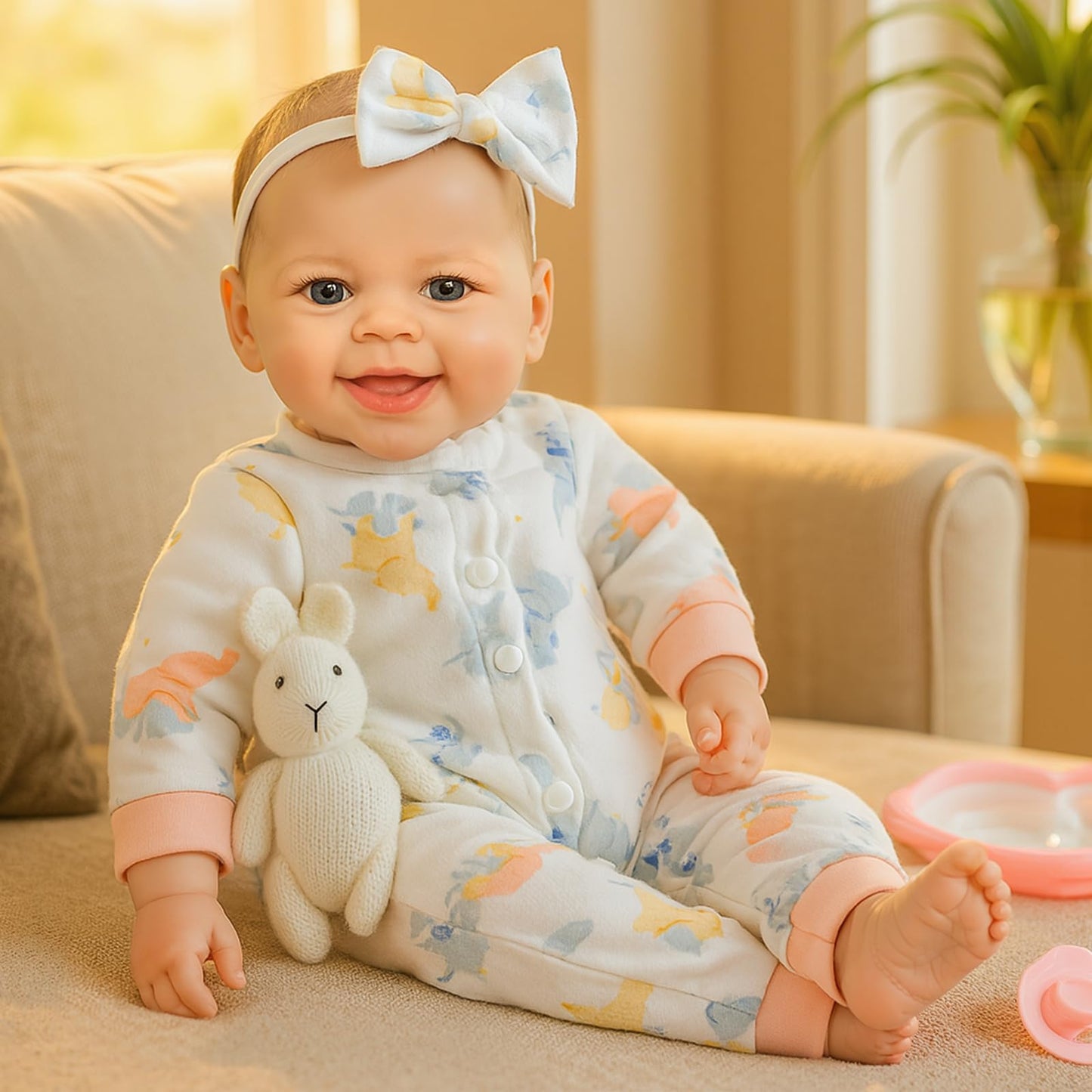SCOM Baby Doll 18-Inch Realistic Soft Body with Accessories | Safe Play for 3+