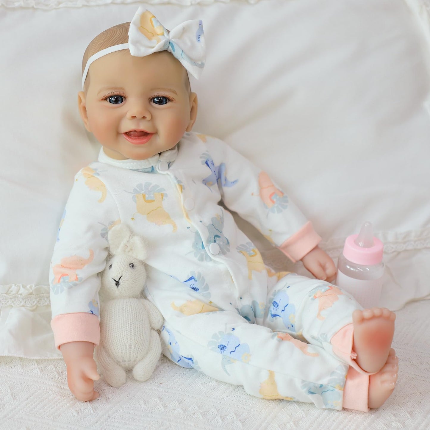 SCOM Baby Doll 18-Inch Realistic Soft Body with Accessories | Safe Play for 3+