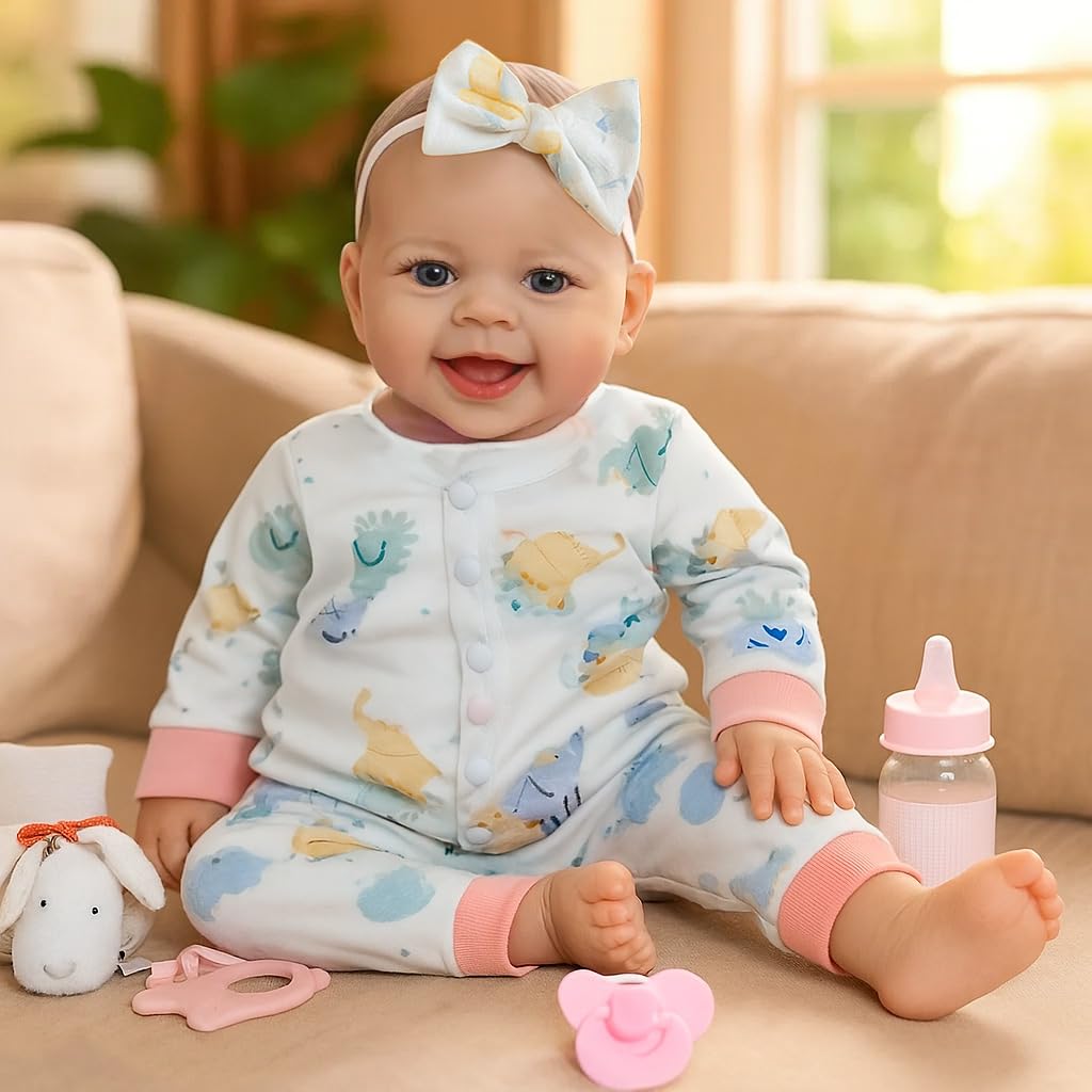 SCOM Baby Doll 18-Inch Realistic Soft Body with Accessories | Safe Play for 3+