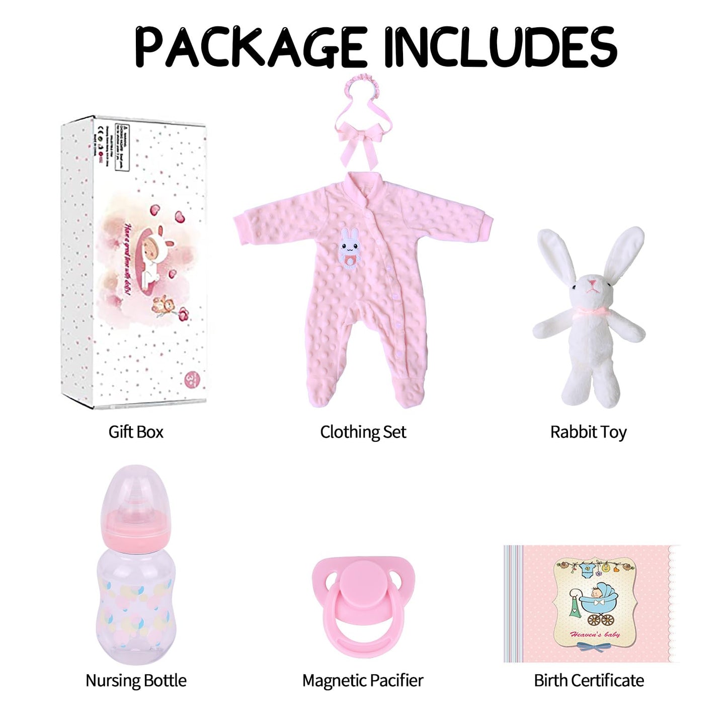 SCOM Realistic Reborn Baby Doll Lucy – 18-Inch Full Body Vinyl, Weighted, Gift Set