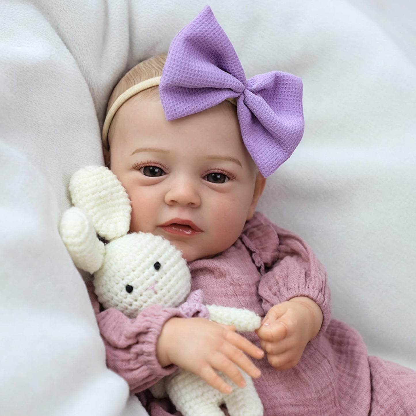 SCOM Realistic Reborn Baby Dolls – 18-Inch Mary, Full-Body Vinyl Lifelike Newborn Doll