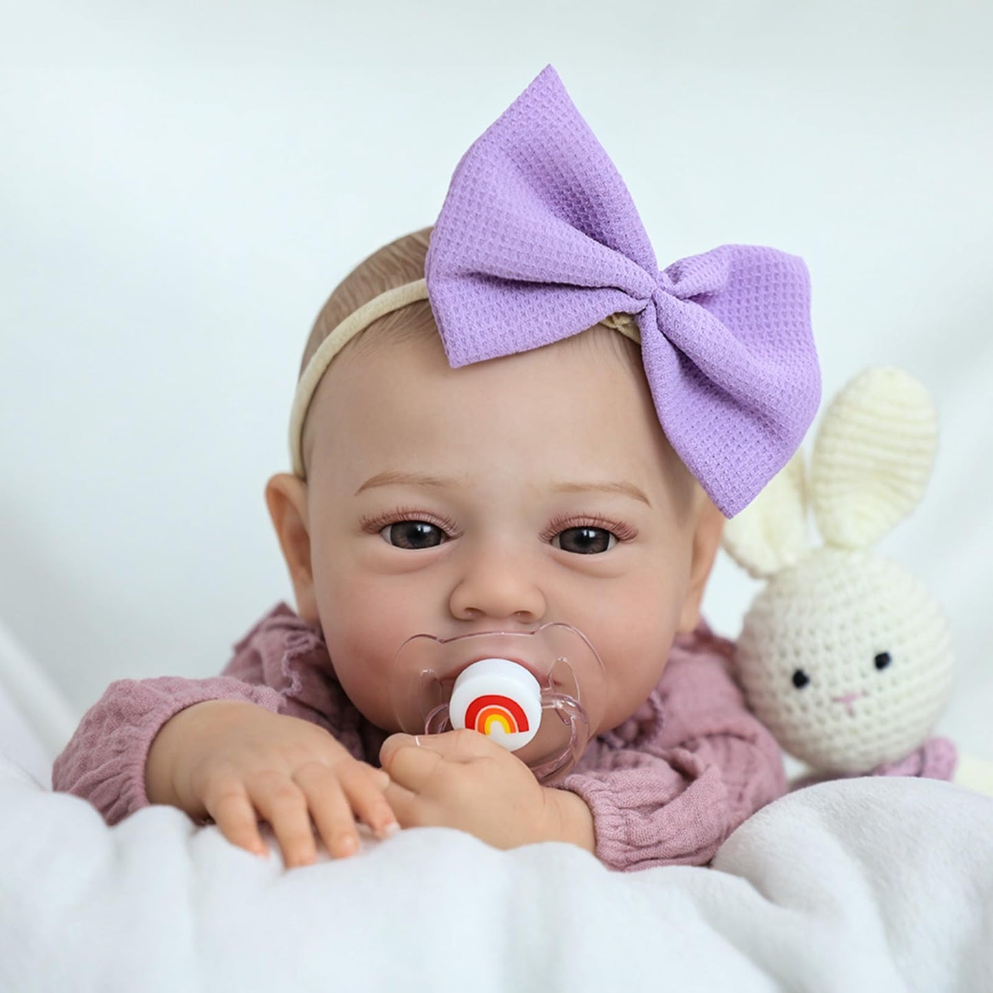 SCOM Realistic Reborn Baby Dolls – 18-Inch Mary, Full-Body Vinyl Lifelike Newborn Doll