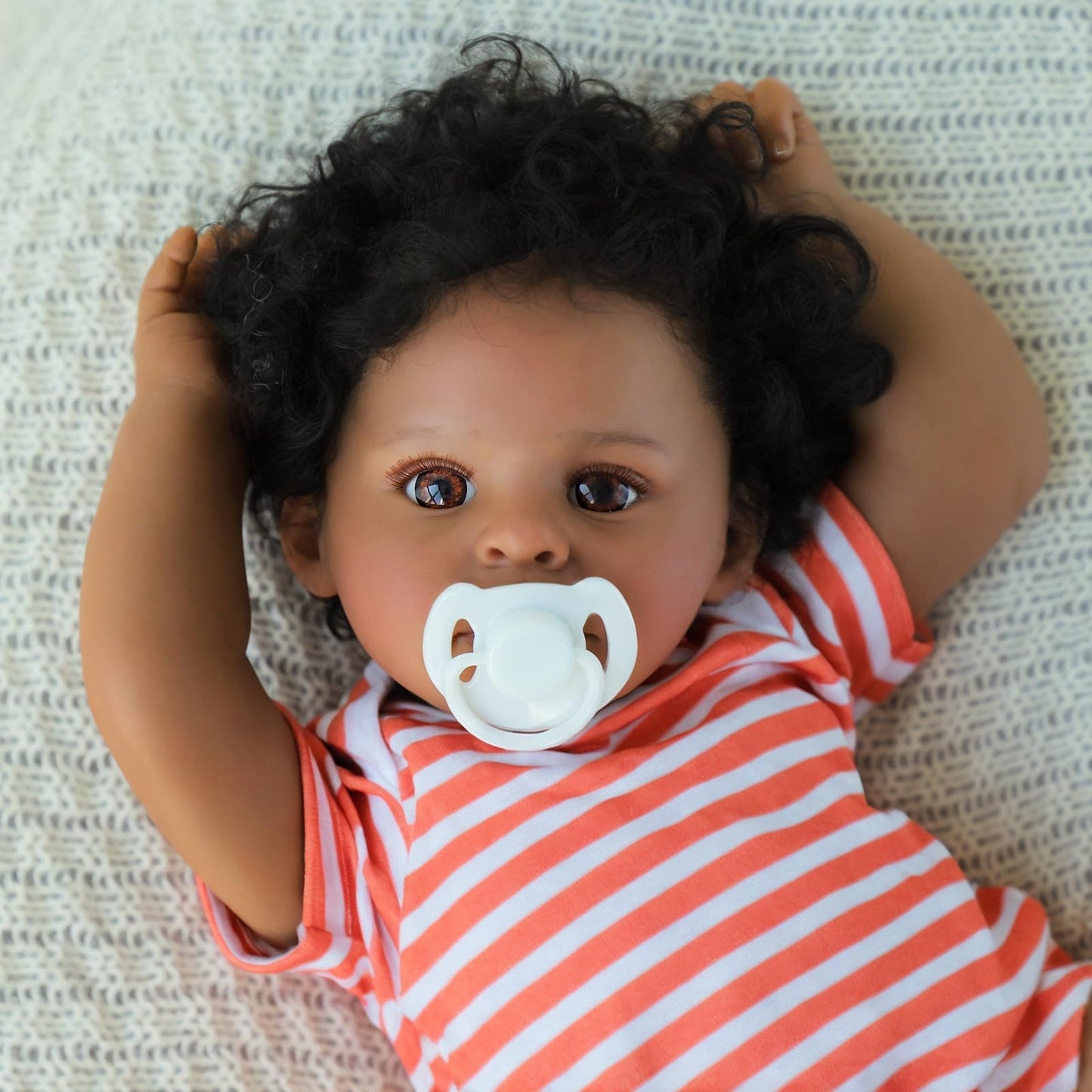 SCOM Realistic Reborn Baby Doll – 20-Inch Black Girl (African American), Weighted Soft Body