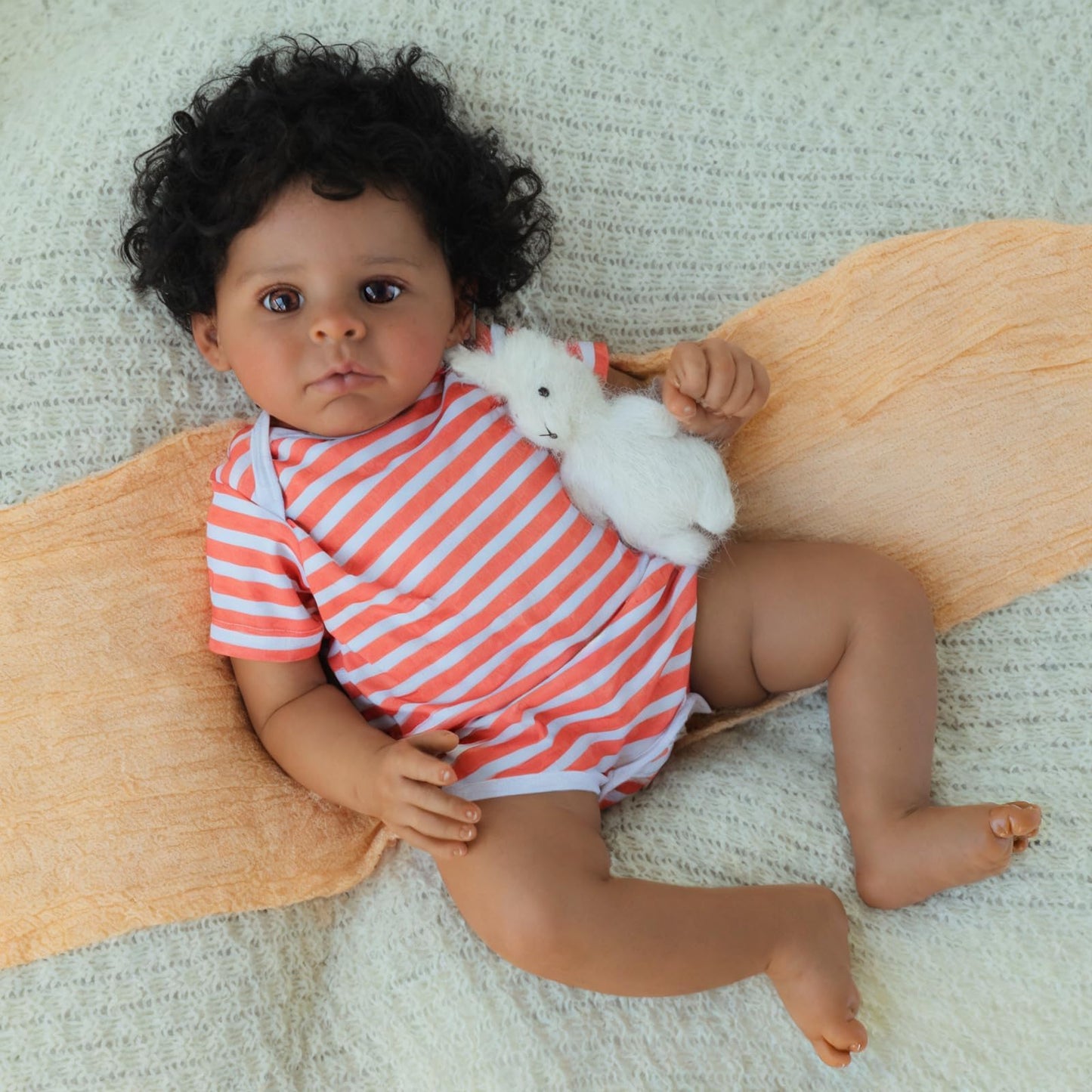 SCOM Realistic Reborn Baby Doll – 20-Inch Black Girl (African American), Weighted Soft Body