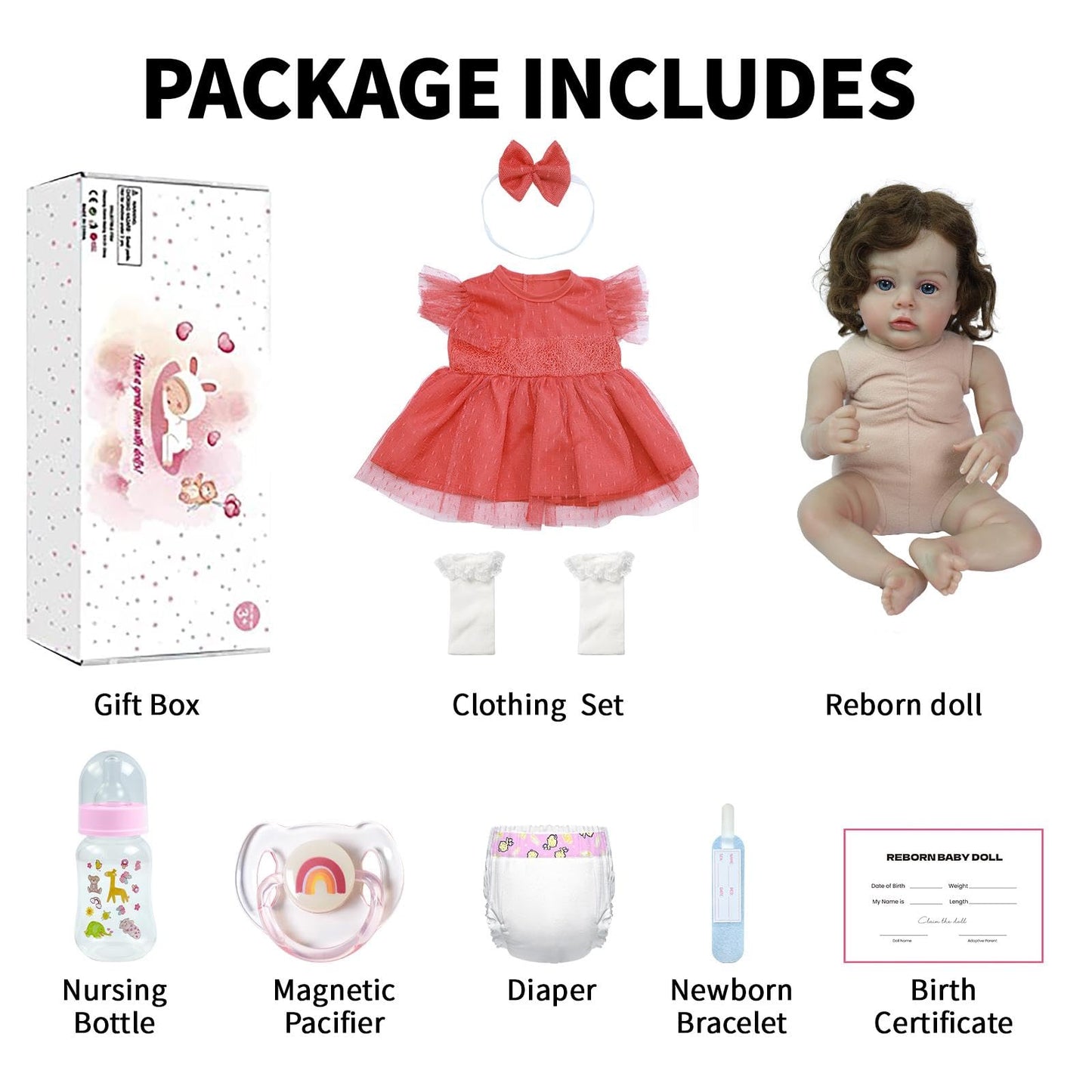 SCOM Reborn 20-Inch Baby Doll – Realistic Weighted Cloth Body
