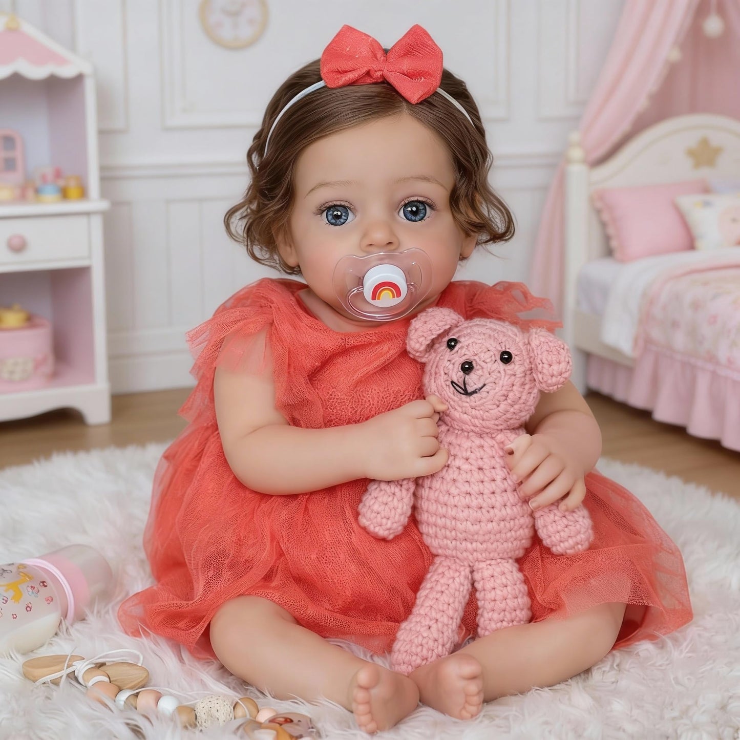 SCOM Reborn 20-Inch Baby Doll – Realistic Weighted Cloth Body