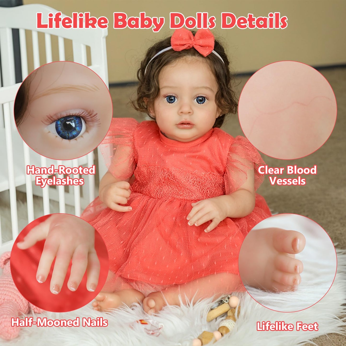 SCOM Reborn 20-Inch Baby Doll – Realistic Weighted Cloth Body