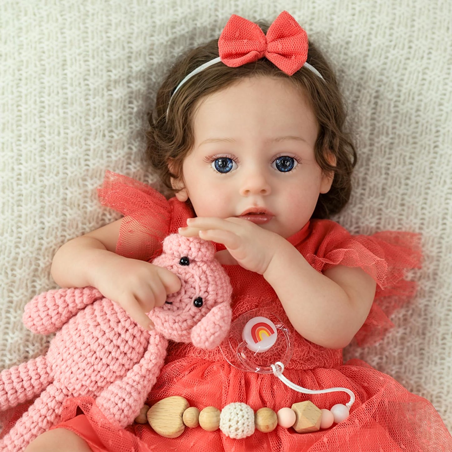 SCOM Reborn 20-Inch Baby Doll – Realistic Weighted Cloth Body