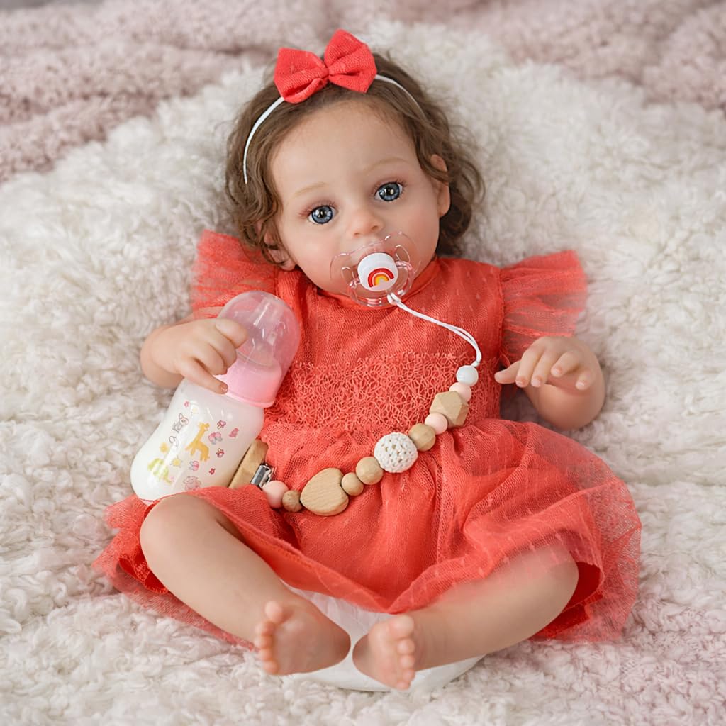 SCOM Reborn 20-Inch Baby Doll – Realistic Weighted Cloth Body