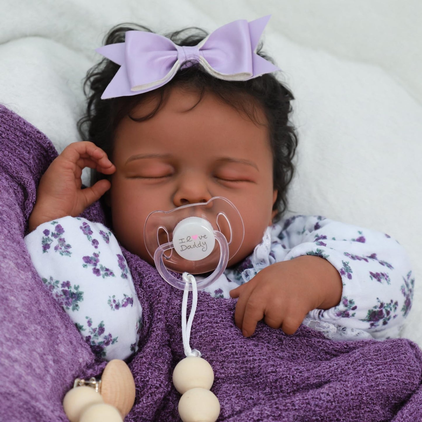 SCOM Reborn Baby Doll Black Girl – 20-Inch Realistic Newborn Doll for Kids 3+