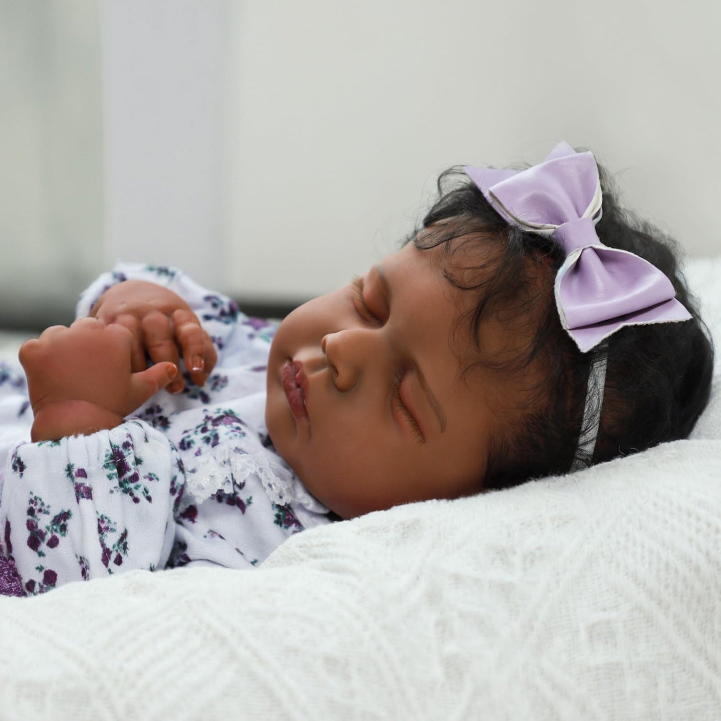 SCOM Reborn Baby Doll Black Girl – 20-Inch Realistic Newborn Doll for Kids 3+