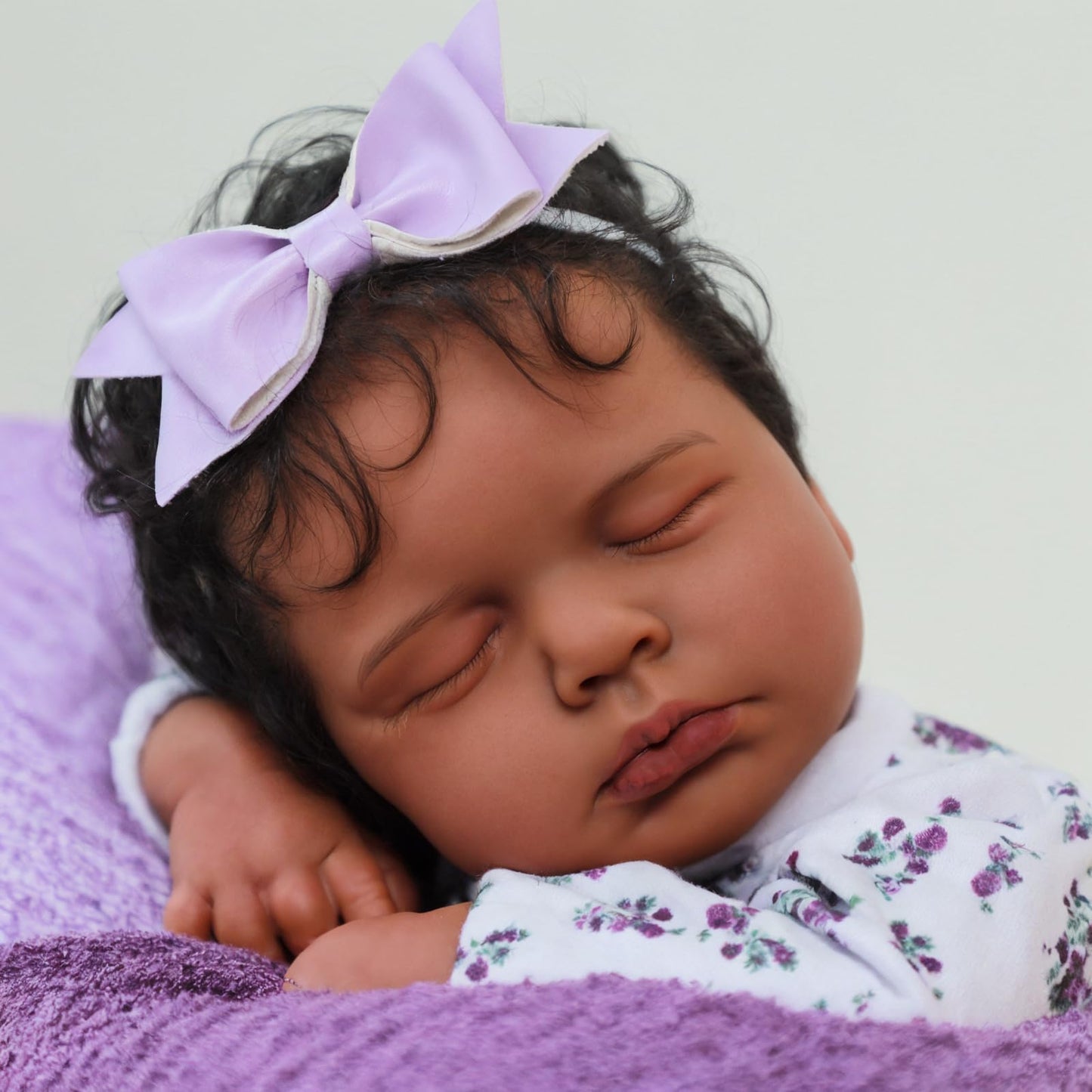SCOM Reborn Baby Doll Black Girl – 20-Inch Realistic Newborn Doll for Kids 3+