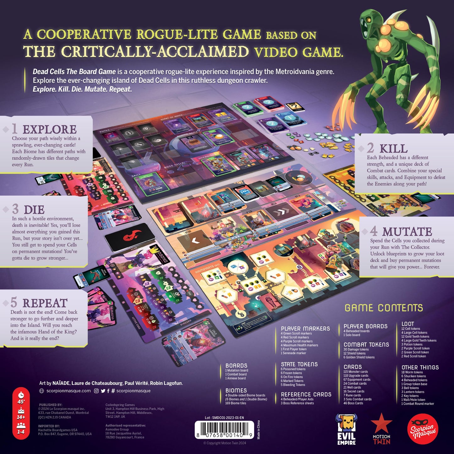 Dead Cells: The Board Game by Scorpion Masqué – Co-op Roguelite Deck Builder (1-4 Players, Ages 14+)