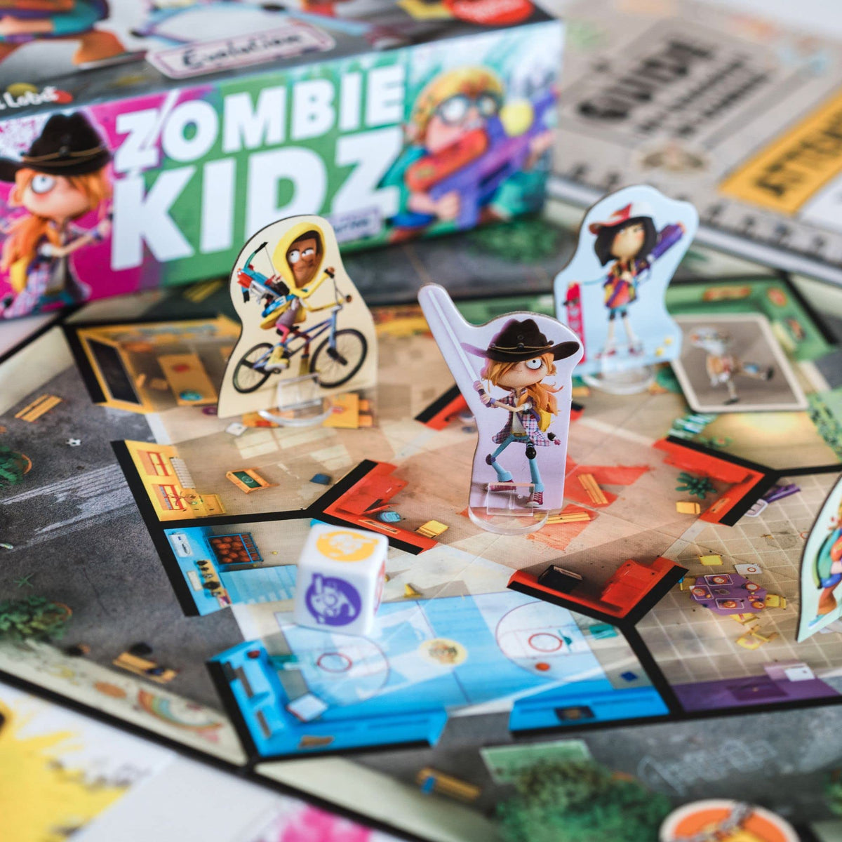 Zombie Kidz Evolution by Scorpion Masqué | Cooperative Family Board Game, 2-4 Players, 15-Min Sessions, Legacy
