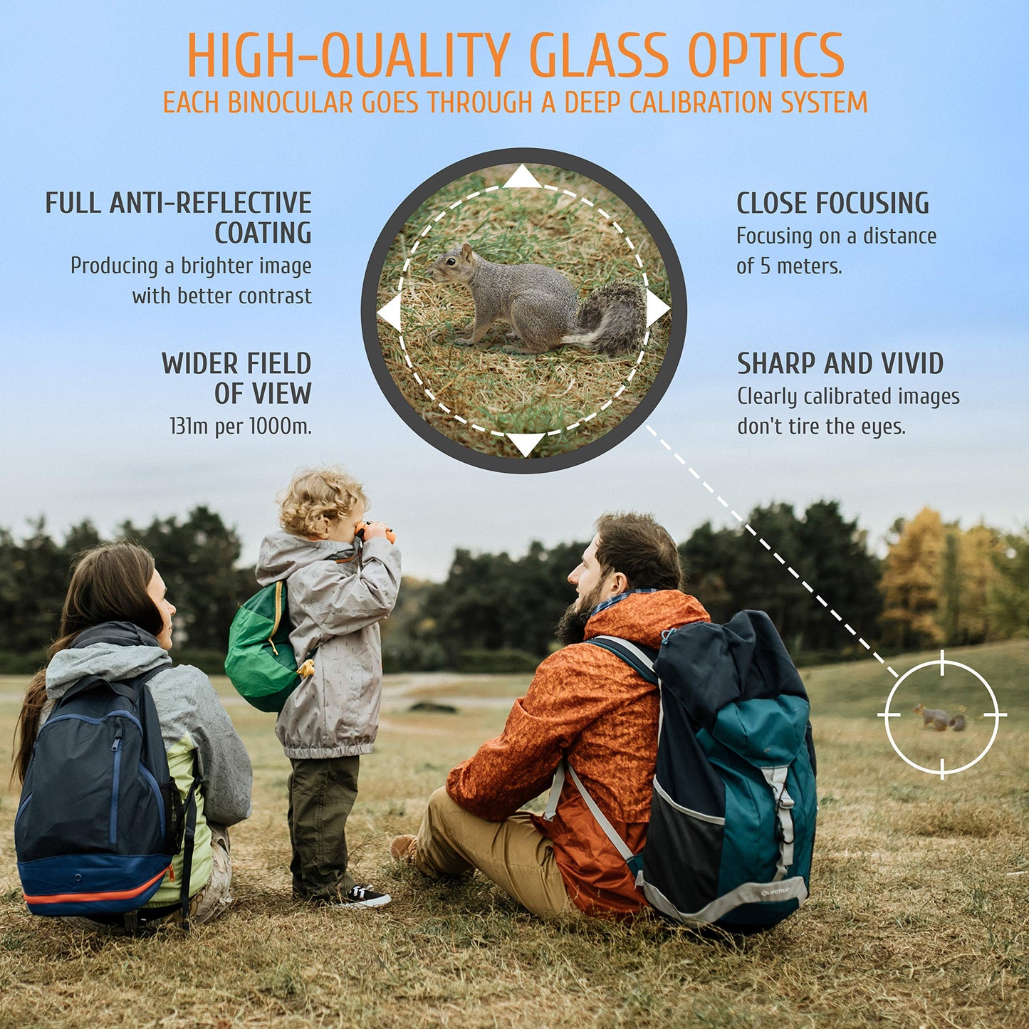 Scotar BeBison Kids Binoculars 8x21 – Compact, Shockproof Real Optics for Outdoor Fun