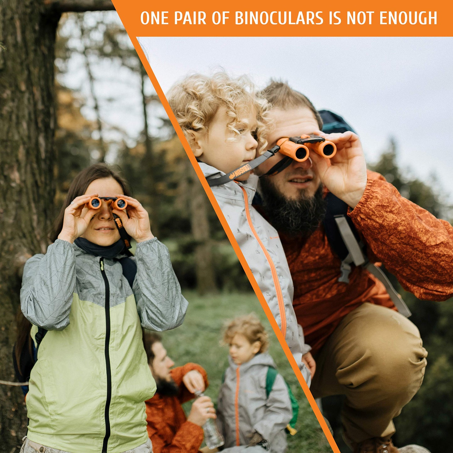 Scotar BeBison Kids Binoculars 8x21 – Compact, Shockproof Real Optics for Outdoor Fun