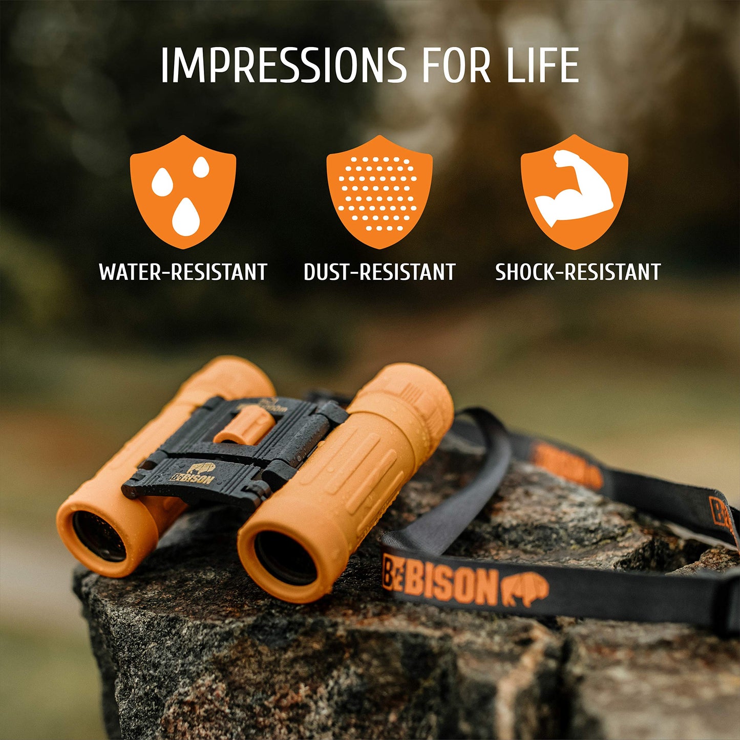 Scotar BeBison Kids Binoculars 8x21 – Compact, Shockproof Real Optics for Outdoor Fun