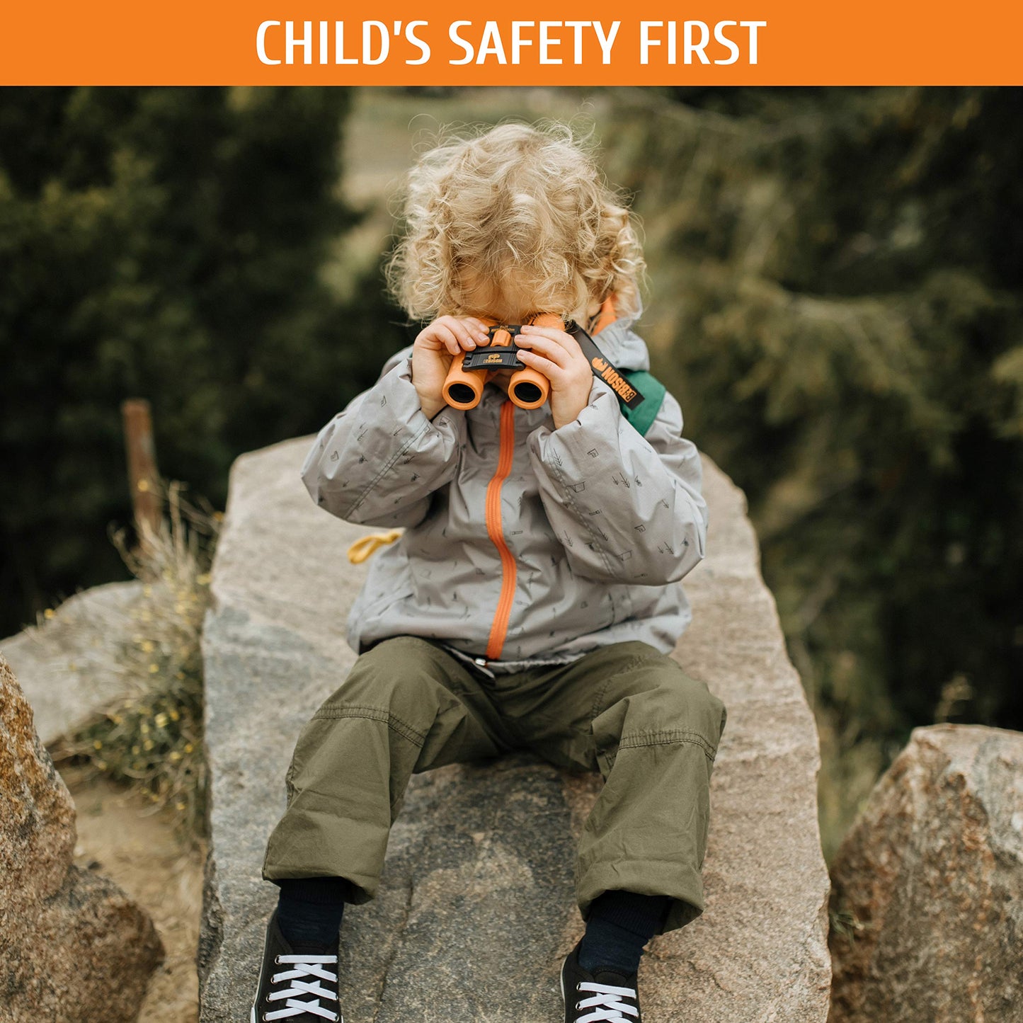 Scotar BeBison Kids Binoculars 8x21 – Compact, Shockproof Real Optics for Outdoor Fun
