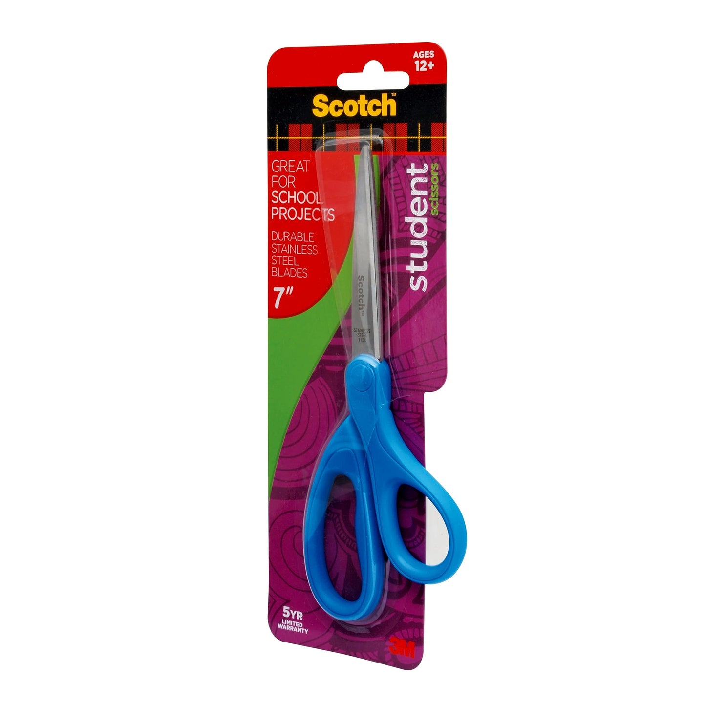 Scotch Student Scissors, 7-Inch – Left/Right-Handed, Mixed Colors