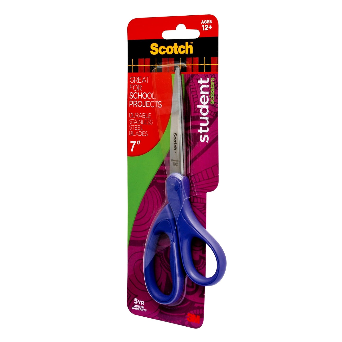 Scotch Student Scissors, 7-Inch – Left/Right-Handed, Mixed Colors