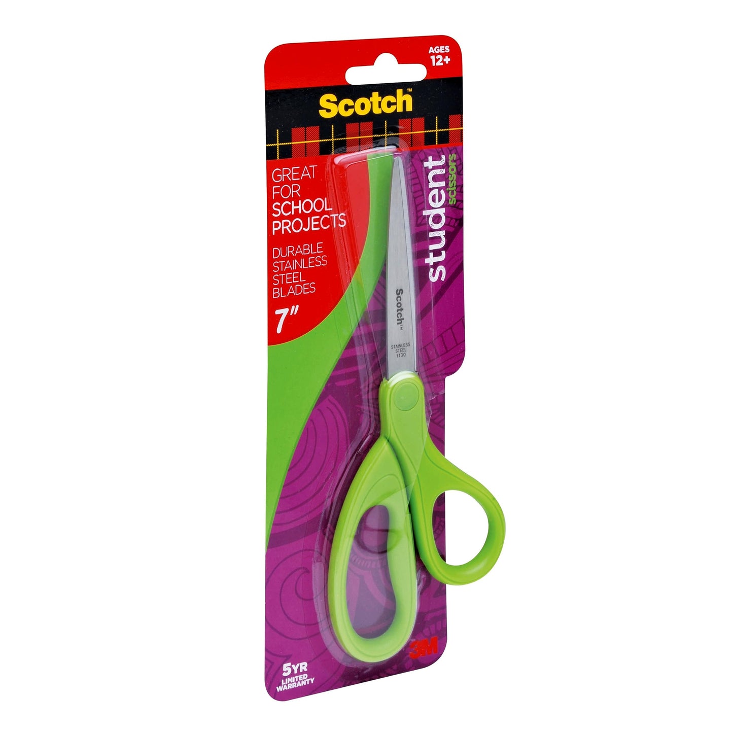 Scotch Student Scissors, 7-Inch – Left/Right-Handed, Mixed Colors