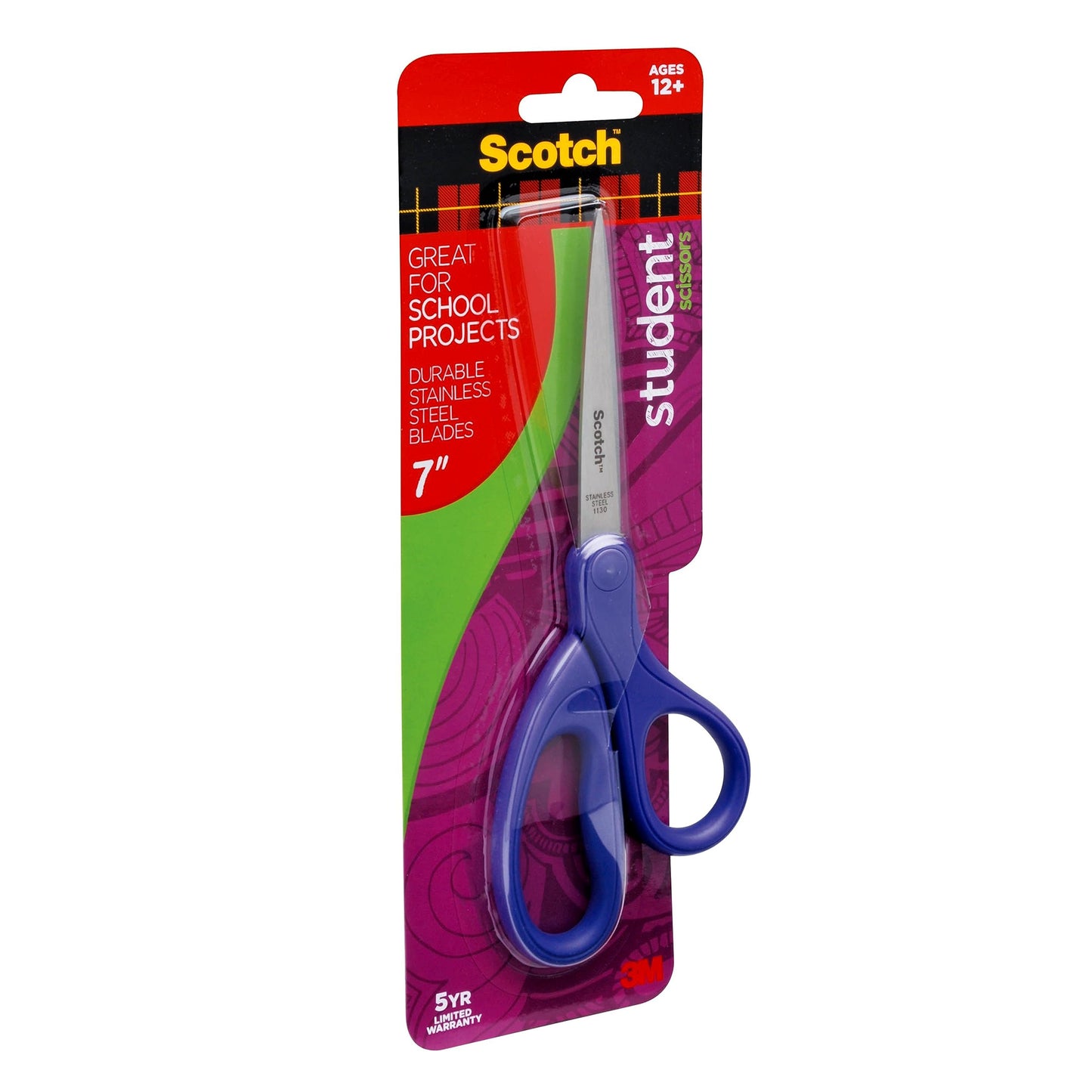 Scotch Student Scissors, 7-Inch – Left/Right-Handed, Mixed Colors