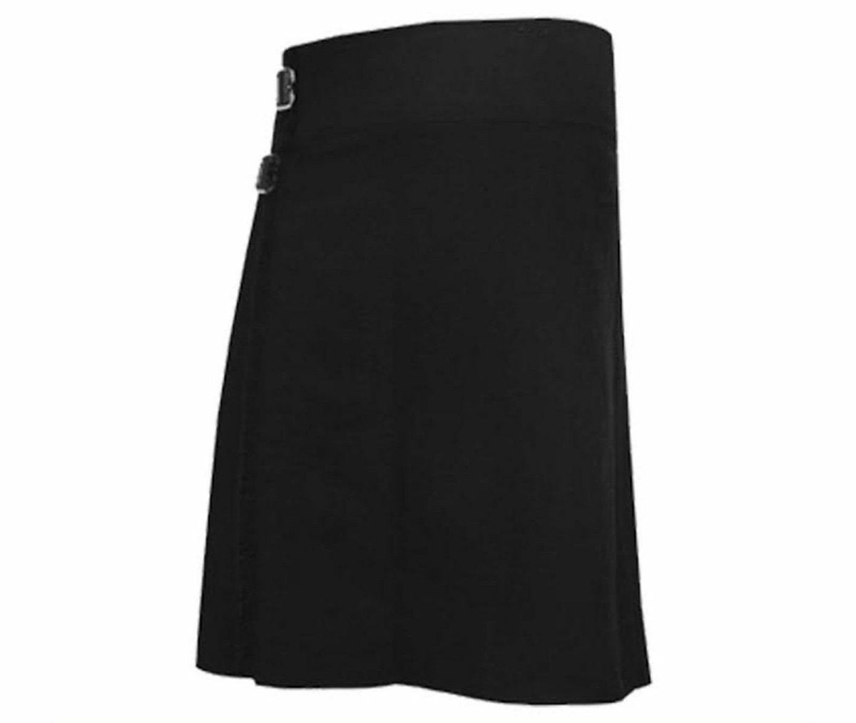 Scottish Black 5 Yard Highland Tartan Kilt set sporran pin hose