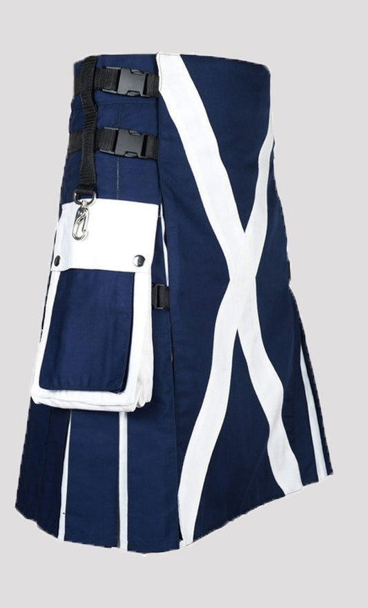 Scottish Flag Design Interchangeable Utility Kilt