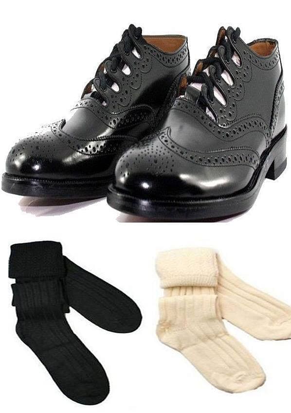 Scottish Ghillie Brogues Kilt Leather Shoes  UK Size 6 - 12