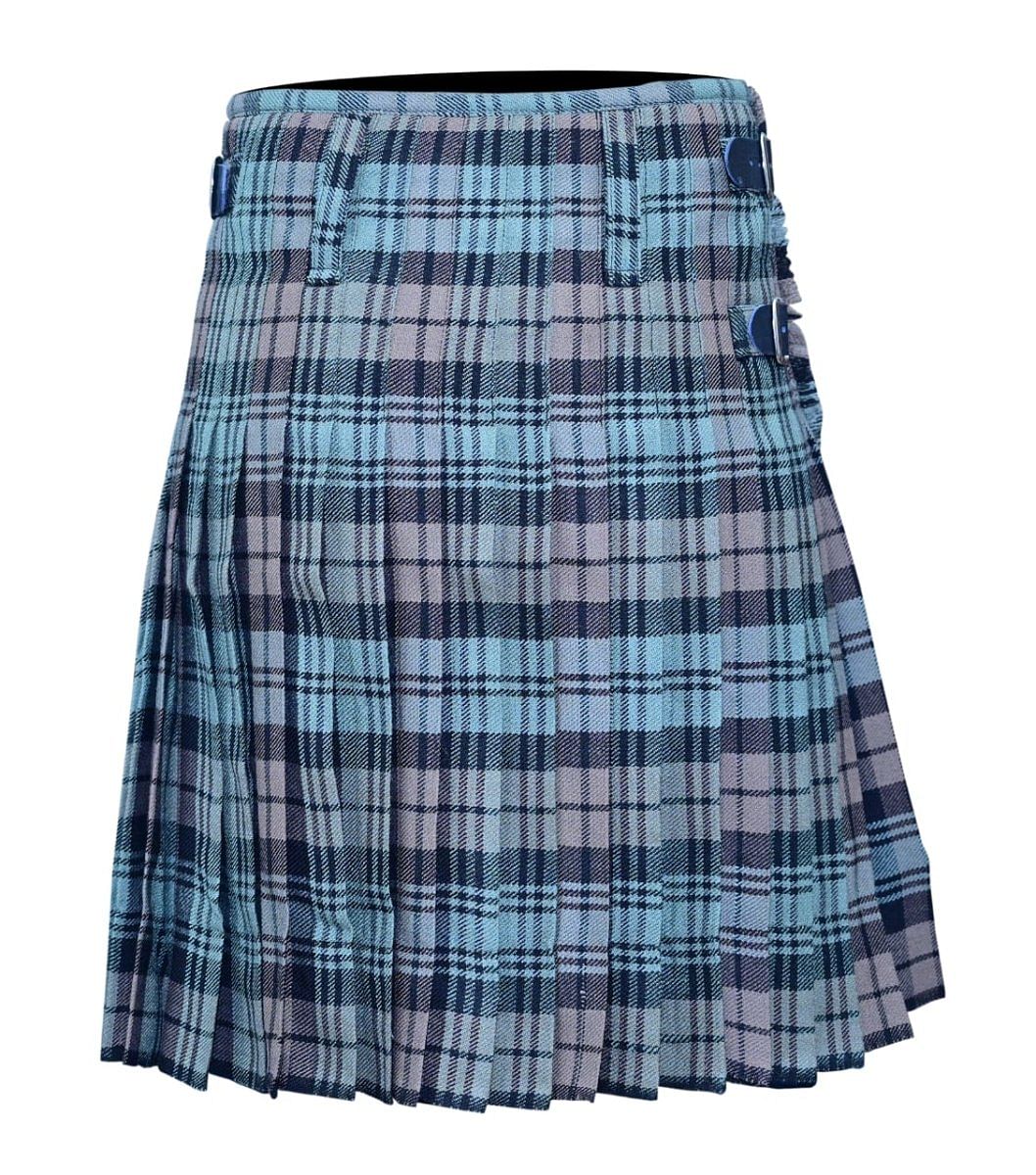 Scottish Men Black Watch Weathered Tartan  8 Yard Traditional Kilt 24" Drop