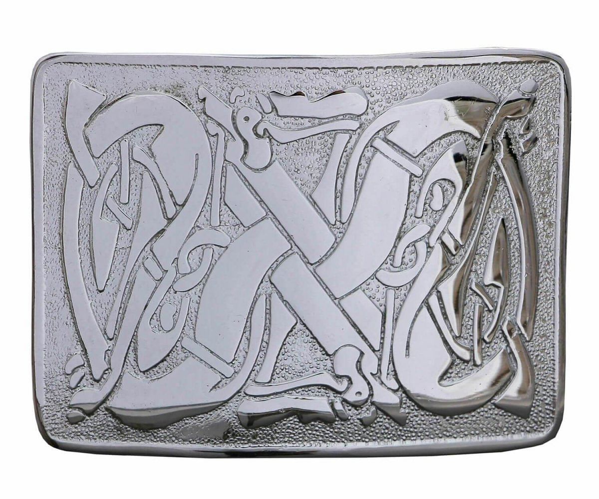 Scottish Men Celtic Entwined Pattern Kilt Belt Buckle
