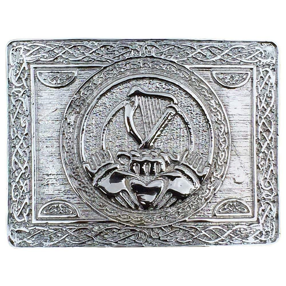 Scottish Men Celtic Irish Traditional Harp Claddagh Highland Kilt Belt Buckle