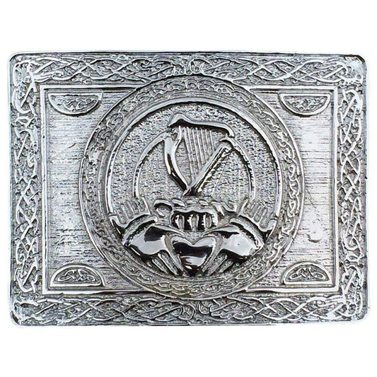 Scottish Men Celtic Irish Traditional Harp Claddagh Highland Kilt Belt Buckle