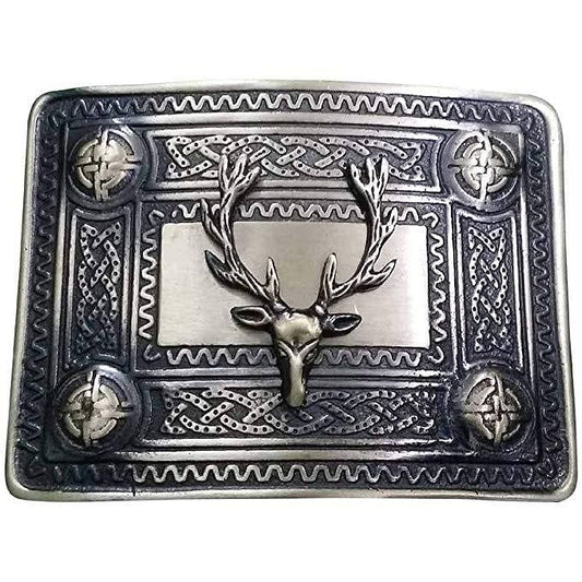 Antique stag kilt buckle Men's Scottish Kilt Belt Buckle Antique Finish Celtic Buckles