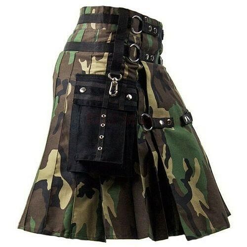 Scottish Men Tactical army kilts Camouflage Combat Ripsto Custom Utility Kilt